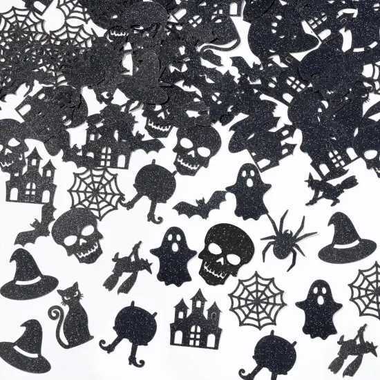 Halloween Black Table Confetti {1}