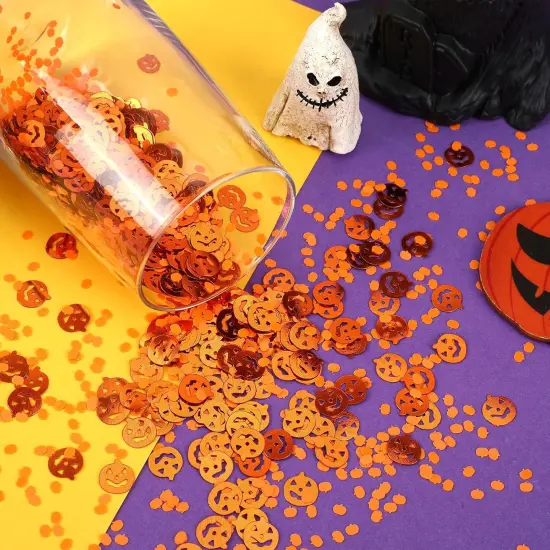 Halloween Glitter Confetti Table Decorations {3}