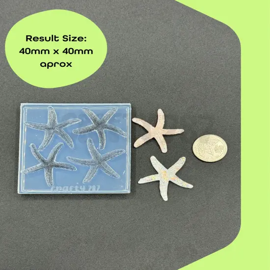 Starfish 2D Silicone Mold, Jewelry Silicone Mold Resin Mold (D15) {2}