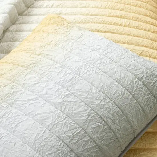 Ombre Reversible 3 Piece Quilt Set with Pillow Shams Soft Crinkle Fabric {2}