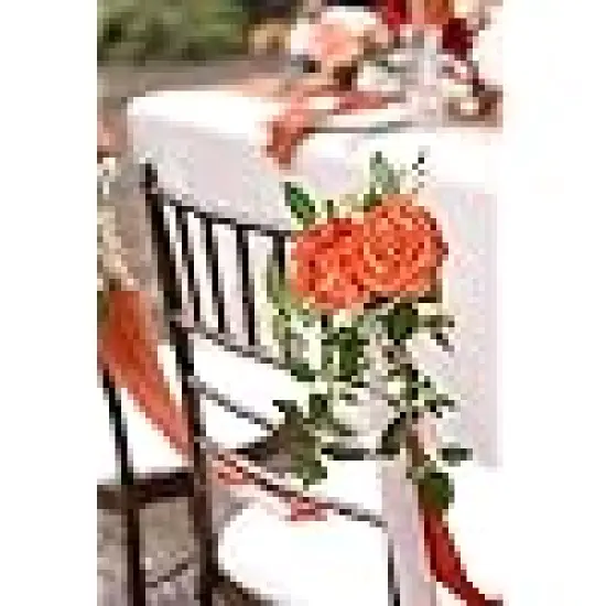 Orange Ranunculus Artificial Flowers {4}