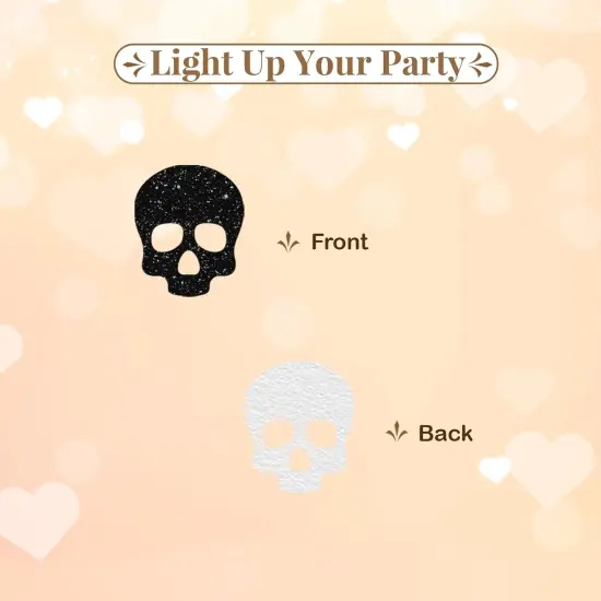 120pcs Skull Confetti, Skeleton Paper {3}