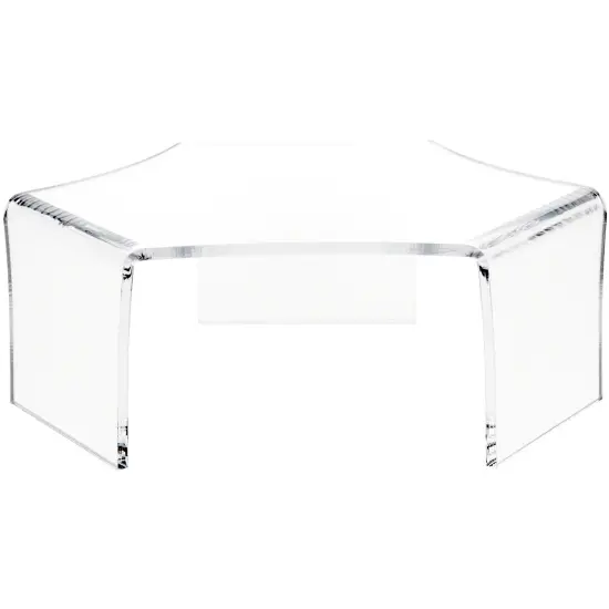 Plymor Clear Acrylic Tri-Leg (6 Sided) Display Riser, 4" H x 11" W x 9.125" D {1}