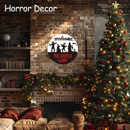 Halloween Decorations Welcome Door Sign 3D {3}