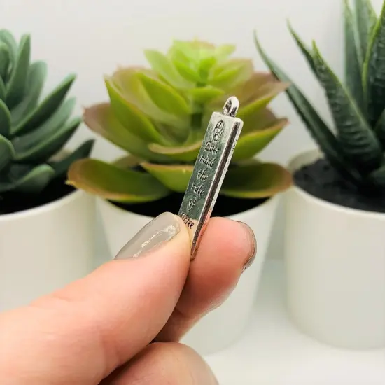 Silver Ever Mind the Rule of Three Wiccan Charms {3}