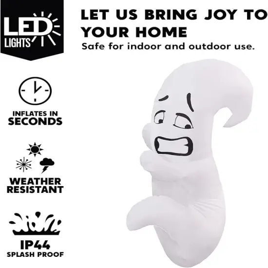 Halloween Inflatables Ghost Outdoor Decor, Blow Up Yard Decorations Hugging Tree {2}