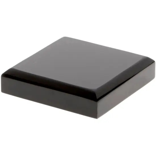 Plymor Black Acrylic Square Beveled Display Base, 3" W x 3" D x 0.75" H {1}