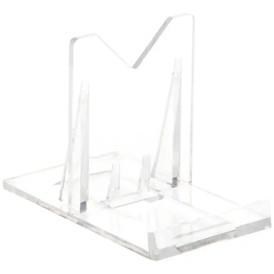 Plymor Clear Acrylic Sliding-Back Adjustable Display Easel, 2" H x 1.5" W x 2.625" D {1}
