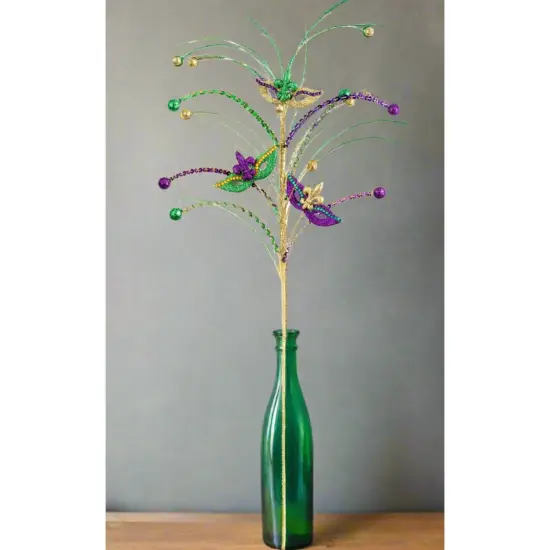 30" Mardi Gras Masks & Balls Spray {4}