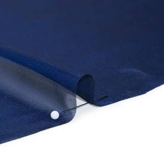 1 Yard Navy on Black Chiffon Metallic Polyester Fabric, 60" Width {2}