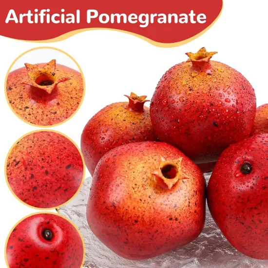6pcs Artificial Pomegranate Fruit Decoration {5}