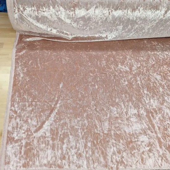 1 Yard Crushed Velvet Fabric Polyester Spandex Stretch Textured 58/59 Inches Wide Coppen Blue {4}