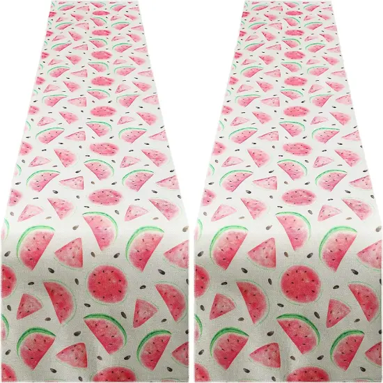 2 Pcs Watermelon Watermelon Theme Tablecloth {1}