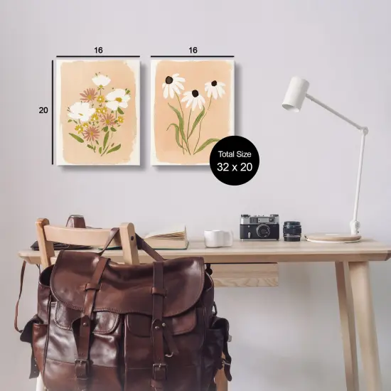 Stupell Industries Wildflower & Daisy Treasures 2pc Canvas Set By Katrina Pete {3}