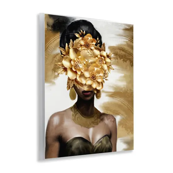 Stupell Industries Golden Gaze Female Portrait Wall Plaque By Kim Allen {3}