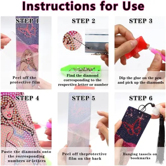 DlY Cartoon Diamond Painting Bookmark Kits {2}