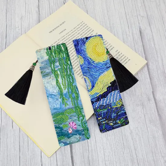 Diamond Painting Bookmark Kit Starry Night & Water Lily(2pack) {4}