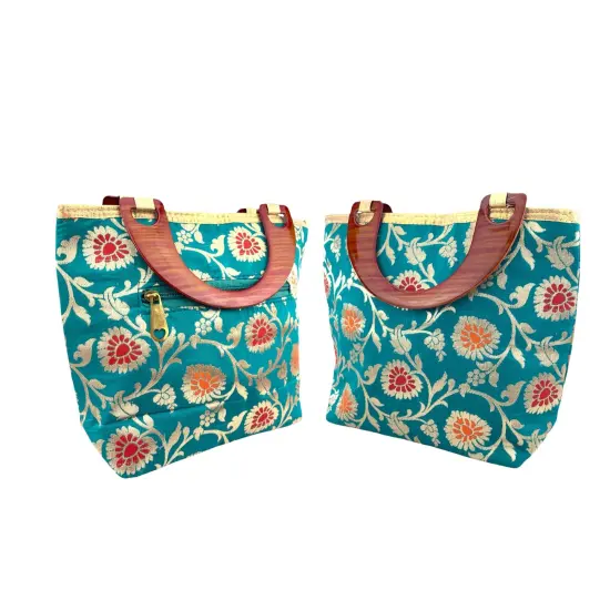 Silk Purse for Women Indian Potli Gota Patti Bag Ethnic Wedding Favor Gift for Her, Nikah, Eid, Diwali Gift {7}