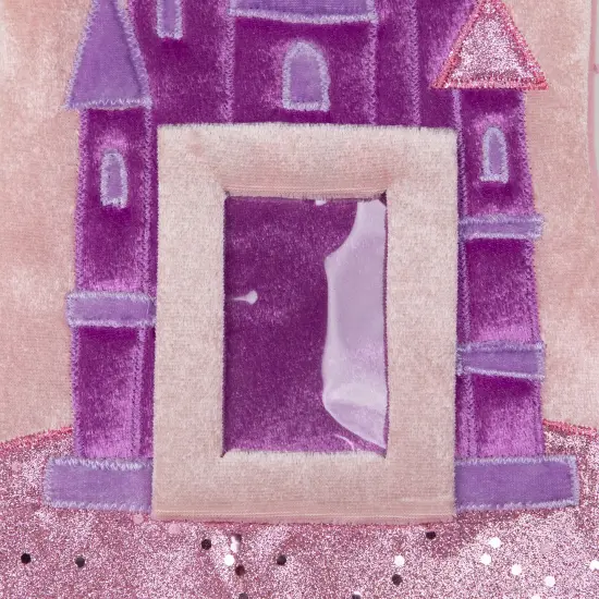 Northlight 20" Pink and Purple Glitter Princess Christmas Stocking {6}