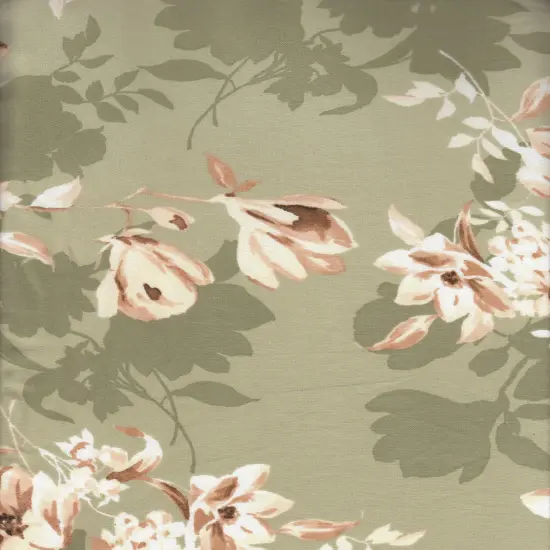 1 Yard Sage Floral CEY Woven Fabric Lightweight Polyester 58/59 Inches Wide SAGE {1}