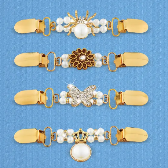 Collections Etc Unique Pearl Sweater Clasps - Set of 4 {1}