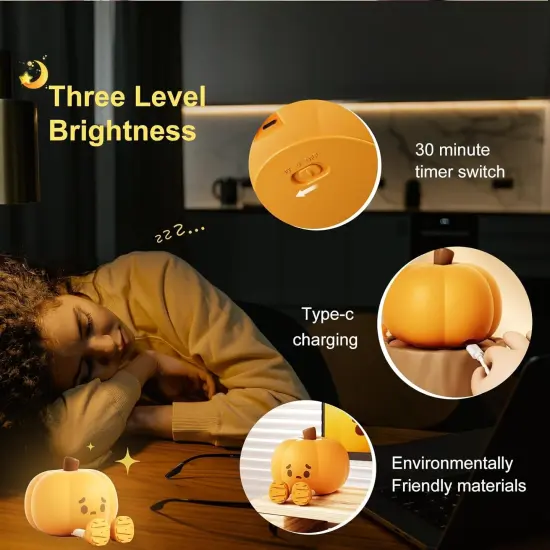 LED Squishy Funny Pumpkin Lamp {5}