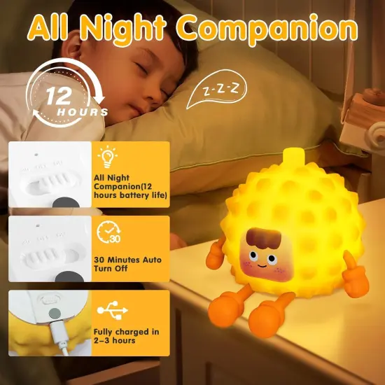 Silicone Adjustable Nursery Night Light with 3 Levels {5}