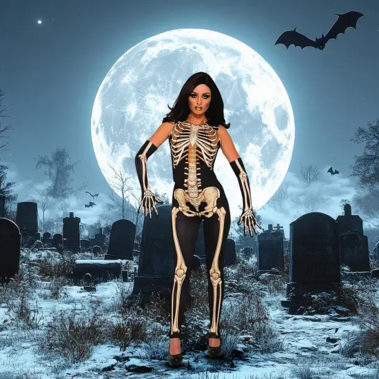 Lady Bones Women's Costume, One Size {4}