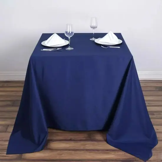 6 pcs 90x90" SQUARE Polyester Tablecloths Wedding Party Supply {1}