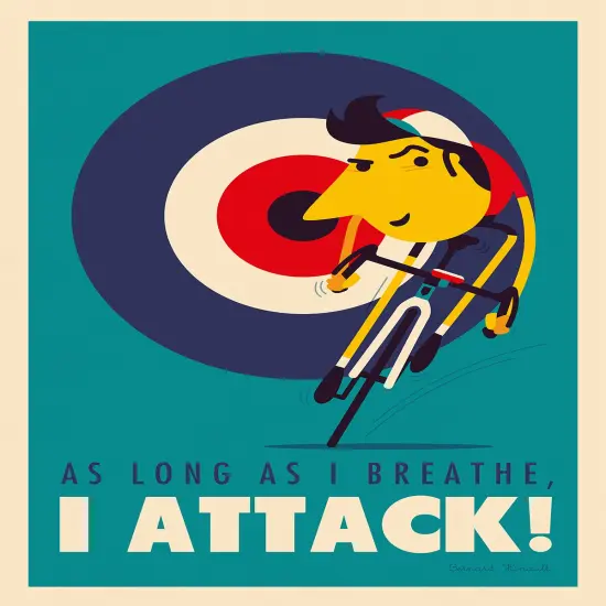 I Attack Bicycle Poster by Spencer Wilson {1}