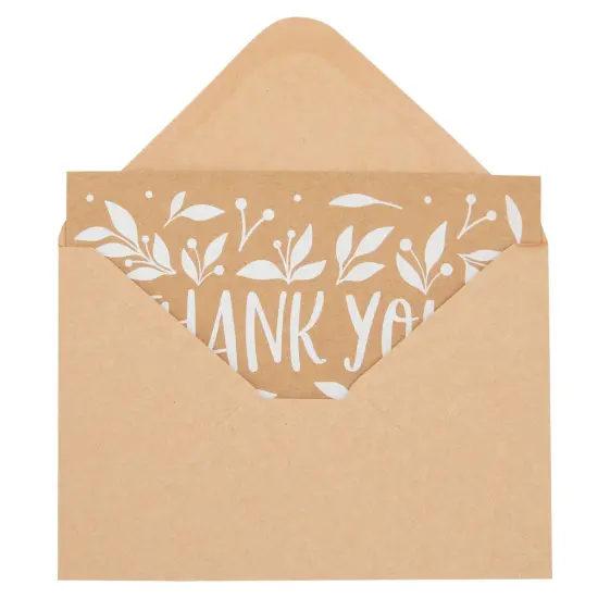 Rustic Kraft Thank You Cards with Envelopes and Seals, 6 Designs (4x6 In, 48 Pack) {4}