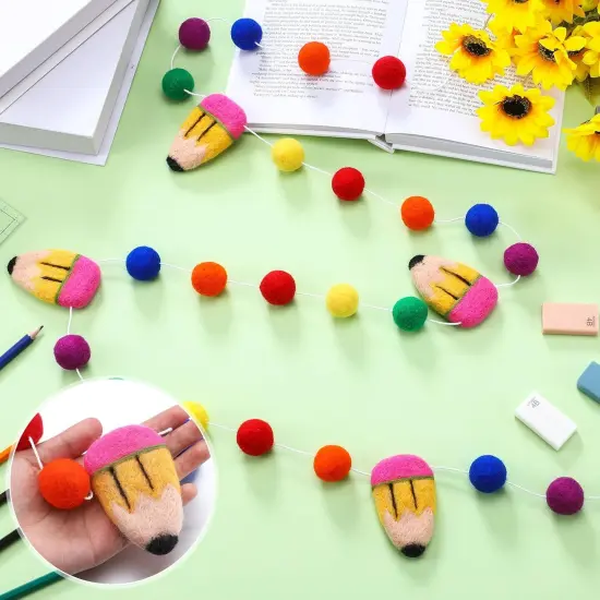 8.2FT Back to School Felt Pencil Garland {5}