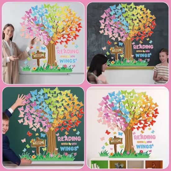 148Pcs Tree Classroom Bulletin Board {3}