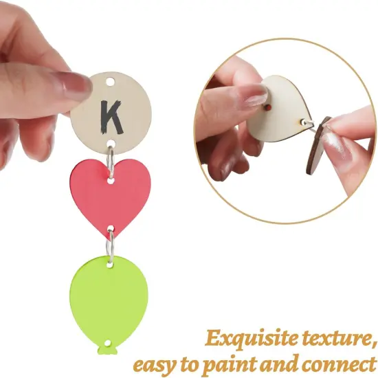 210 Pieces in Total for Family Sign Birthday Calendar,Family Birthday Plaque Tags Wooden {5}