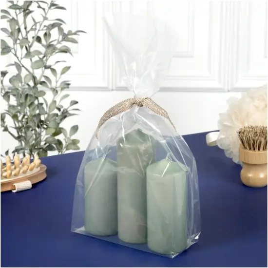 Plymor 6" x 3" x 15" (Pack of 100), 2 Mil Gusseted Plastic Bags {5}