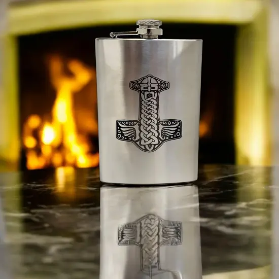 8oz Mj&ouml;lnir Flask Mjolnir {5}