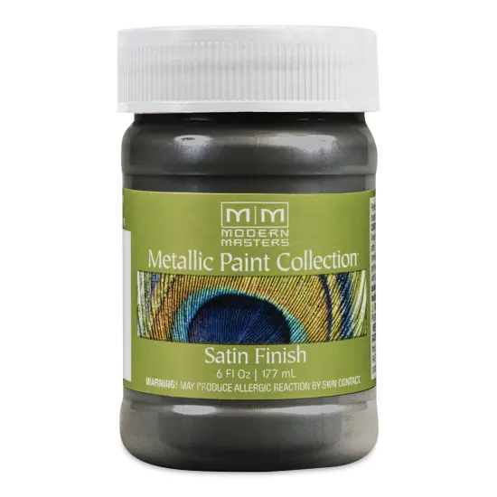 Modern Masters Metallic Paint - Steel Gray, 177 ml jar {1}