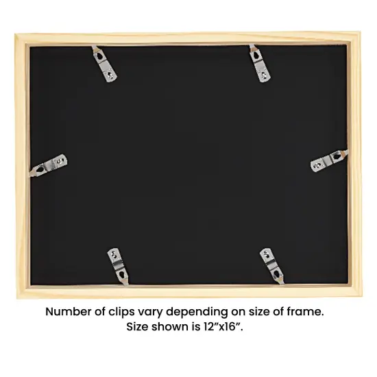 Ambiance Gallery Wood 1.5" Deep Picture Frames - 14x18" 4-Pack, Natural Wood Frames, Shatter-Resistant Acrylic Glazing & MDF Backing, Horizontal or Vertical Wall Display {5}