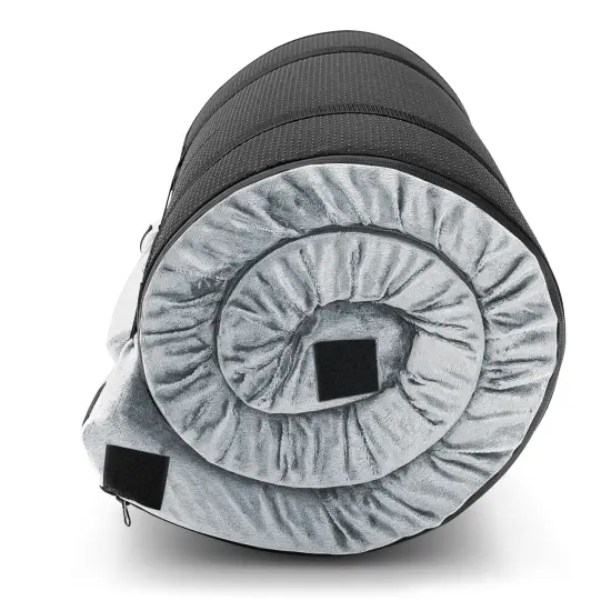 Flannel Memory Foam Camping Mattress, Waterproof and Portable Grey {4}