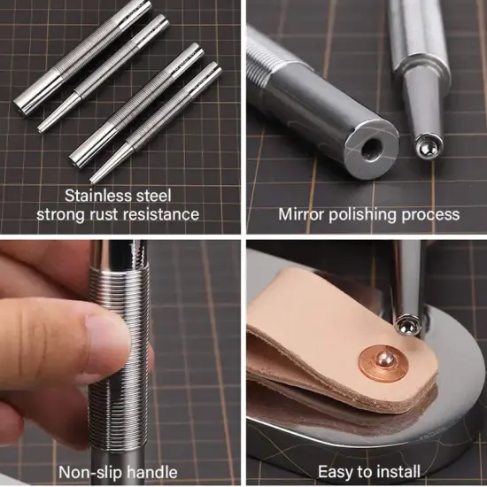 Rivet Tools Stainless Steel DIY Craft Supplies with Brass Rivets {3}