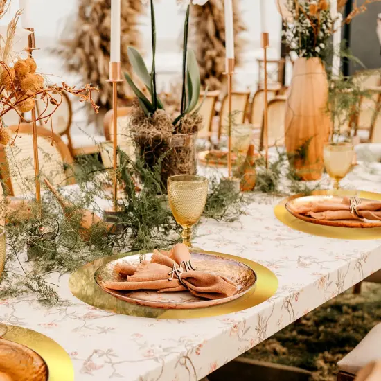 50PCS Round Gold Placemats, 13" Disposable Paper Placemats for Dining Table, Mirrored Gold Charger Place Mat for Kitchen Banquet Table Setting Wedding Birthday Dinner Party {5}