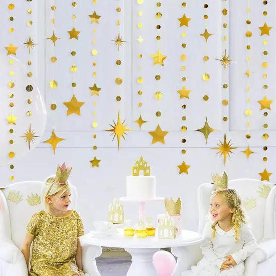 Gold Party Decorations Star Circle Dot Paper {4}