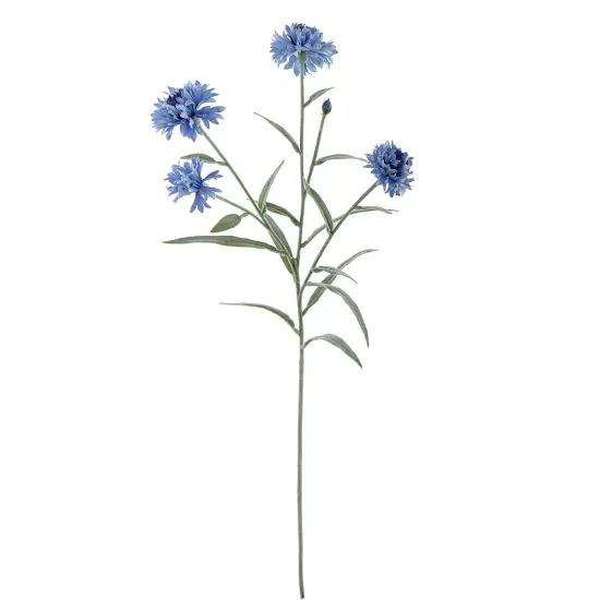 25" Natural Touch Blue Cornflower Artificial Floral Pick {1}