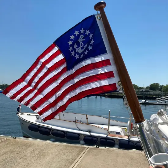 American Yacht Ensign Flag 16x24 inch Embroidered US Yacht Ensign Nautical Boat Flags with 2 Brass Grommets Yacht Marine Boat {5}