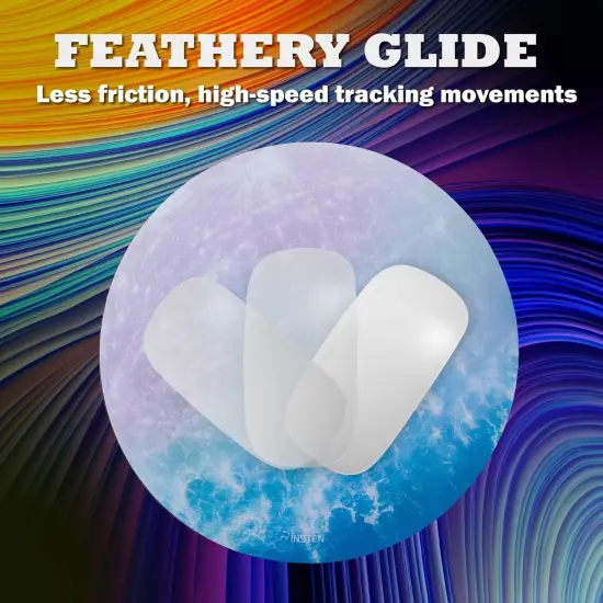 Insten Galaxy Mouse Pad Round Mercury, Non Slip Rubber Base, Smooth Surface Mat, For Home Office Gaming, Iris Blue {2}