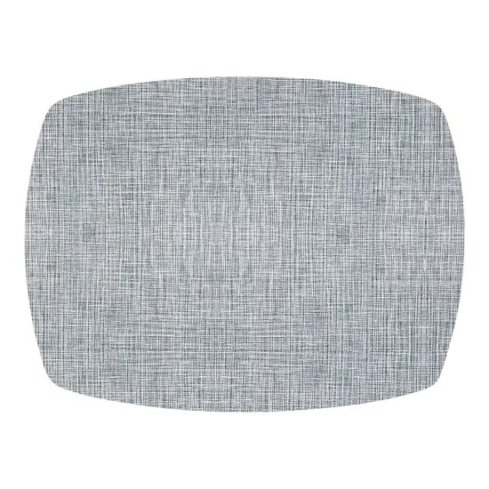 Linen Style Placemat with Rounded Corners Gray {2}