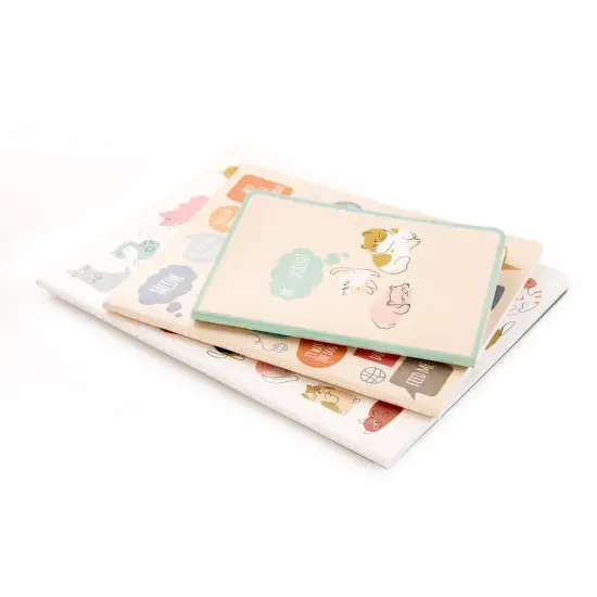If Cats Could Talk Stitched Notebook Set, Softcover Journal, Class Notebooks {5}