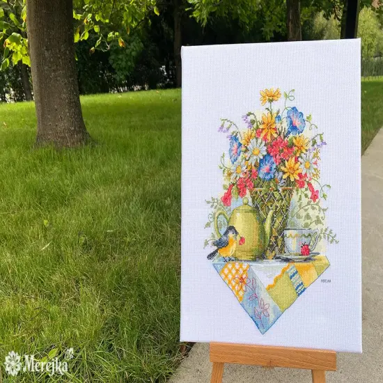 Wildflower Tea K-198 Counted Cross-Stitch Kit {3}