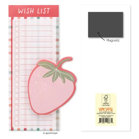 Strawberry Daydreams Magnetic Pad Set, To Do List and Grocery List Notepad {3}