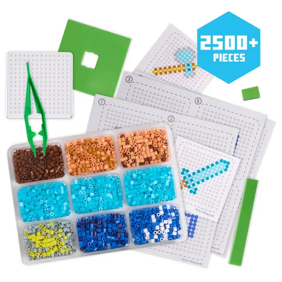 Tara Toy: 3D Pixel Creations - Minecraft - 2500 Beads Kit, DIY Your Own 3D Character Figure, Design-Fuse-Display, Building Art & Craft Set, Licensed {5}